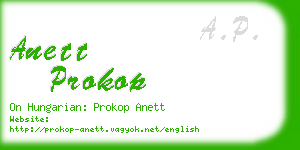 anett prokop business card